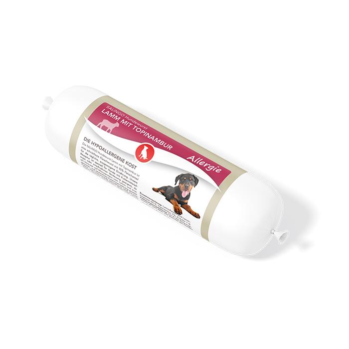 Saucisse pour chien à l'agneau avec topinambour 6x400g