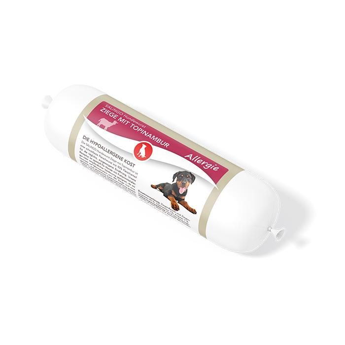 Saucisse pour chien au Chèvre avec Topinambour