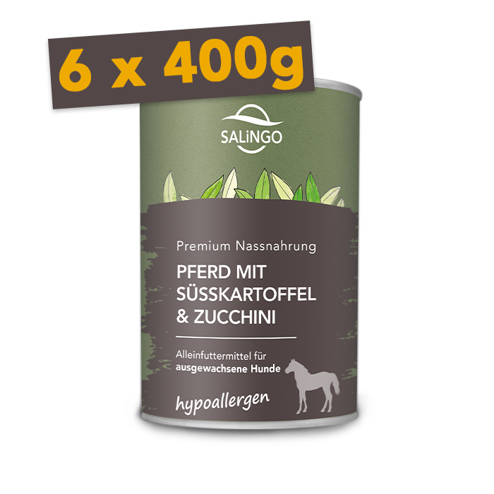 Cheval avec patate douce & courgette 6x400g